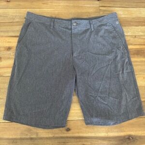 Adidas Men's Gray Heathered Golf Shorts Size 36 Performance Flat Front